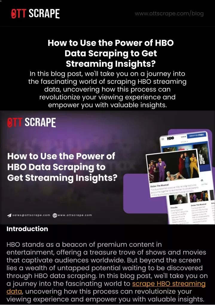 how to use the power of hbo data scraping