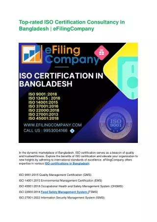 top rated iso certification consultancy