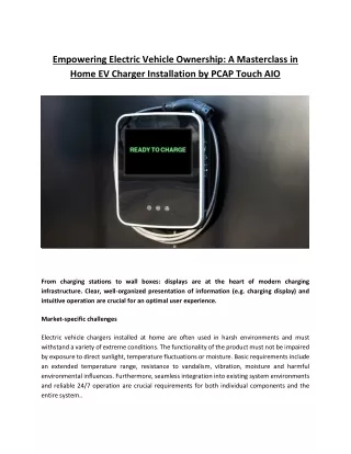 Empowering Electric Vehicle Ownership: A Masterclass in Home EV Charger Installa