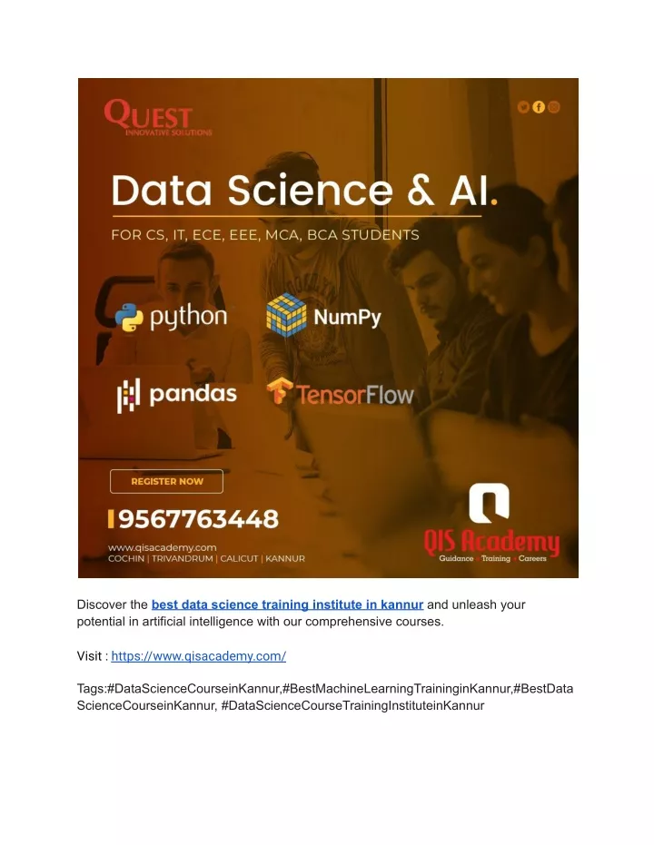 discover the best data science training institute