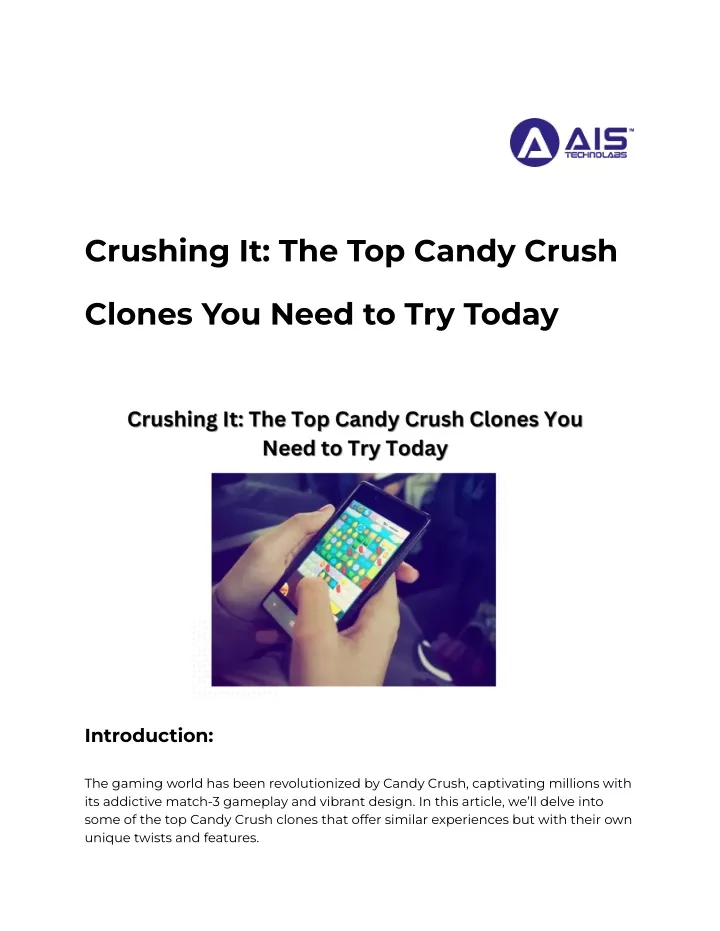 crushing it the top candy crush