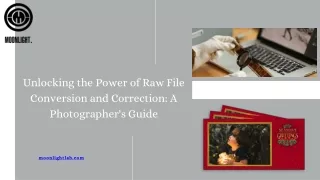 Enhancing Images: Raw File Conversion & Correction