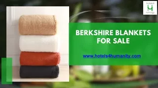 Berkshire Blankets for Sale | Hotels4humanity