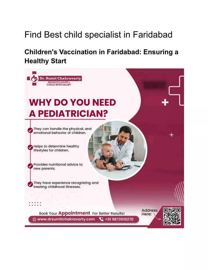 find best child specialist in faridabad