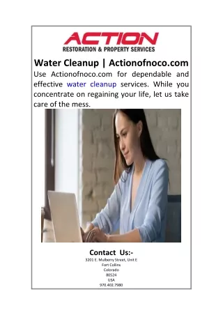 Water Cleanup | Actionofnoco.com