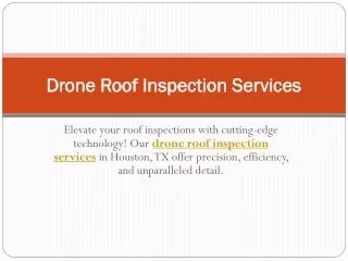 Drone Roof Inspection Services