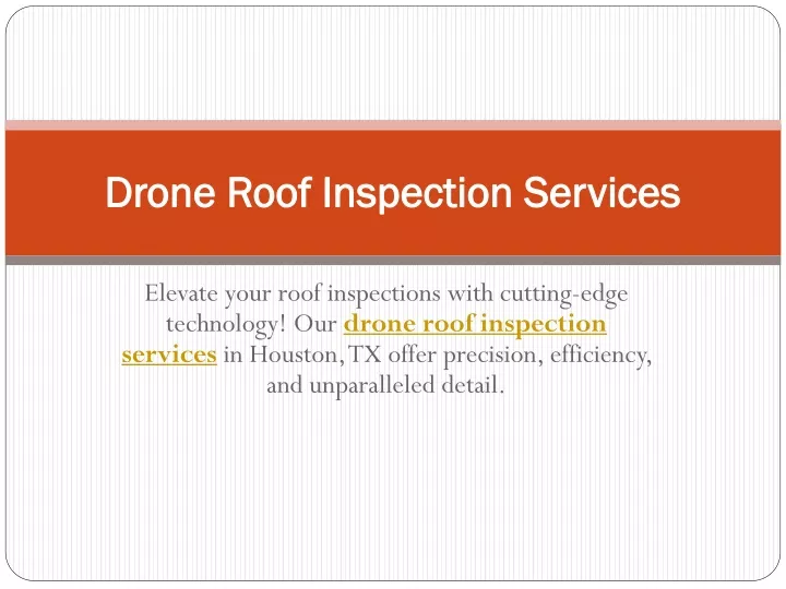 drone roof inspection services