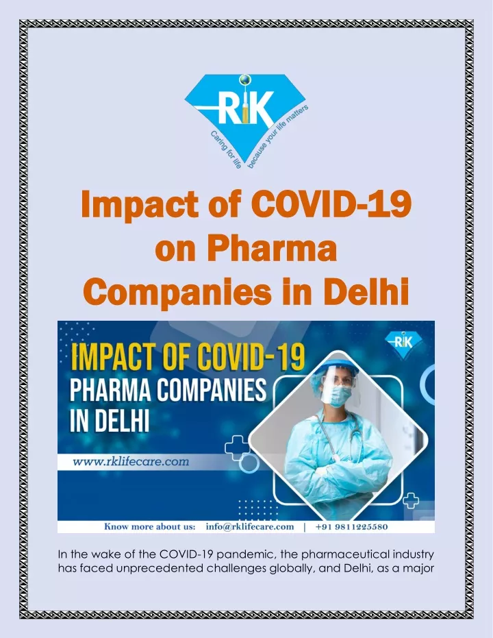 impact of covid impact of covid 19 on pharma