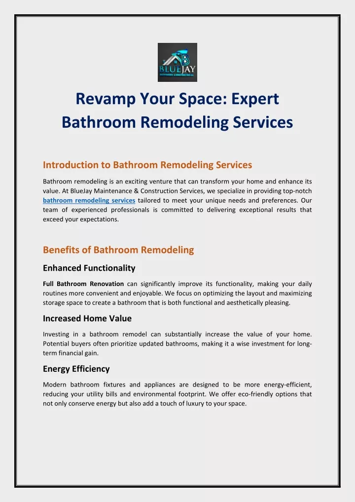 revamp your space expert bathroom remodeling