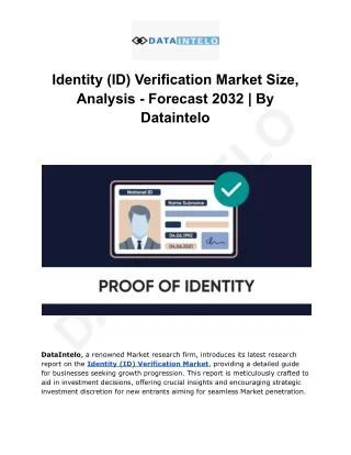identity id verification market size analysis