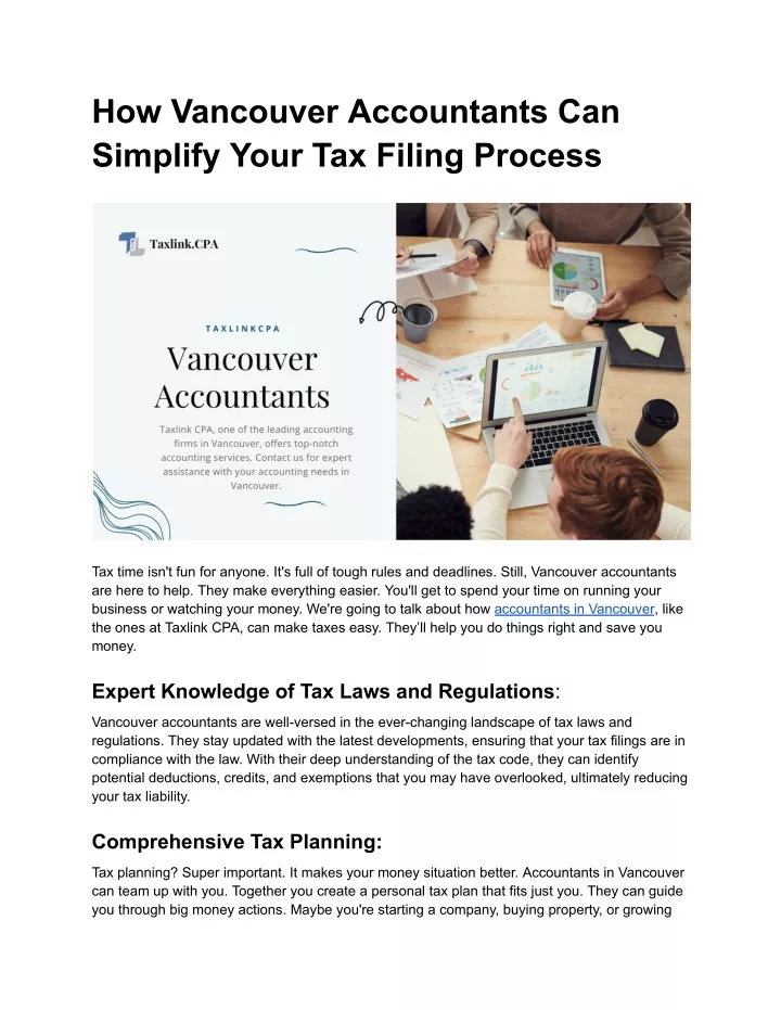 how vancouver accountants can simplify your
