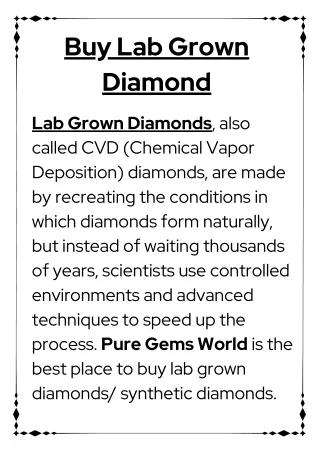 Buy Lab Grown Diamond