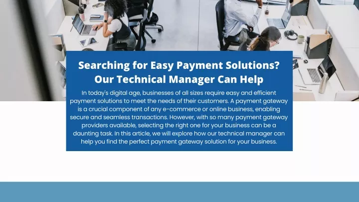 searching for easy payment solutions