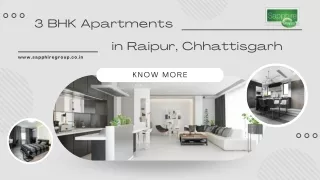 3 BHK Apartments in Raipur, Chhattisgarh