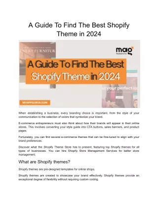 Step-by-Step Guide to Find the Best Shopify Themes in 2024