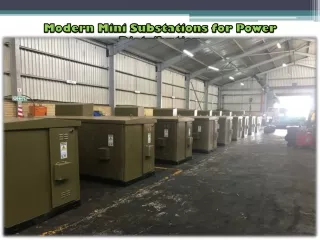 Modern Mini Substations for Power Distribution