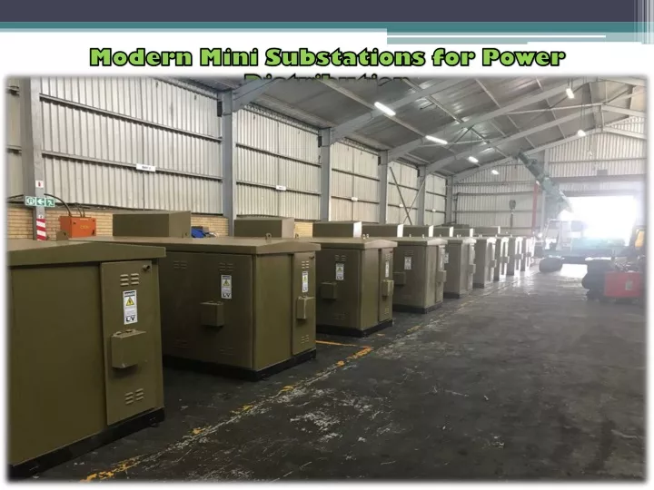 modern mini substations for power distribution