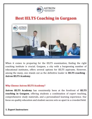 Best IELTS Coaching in Gurgaon