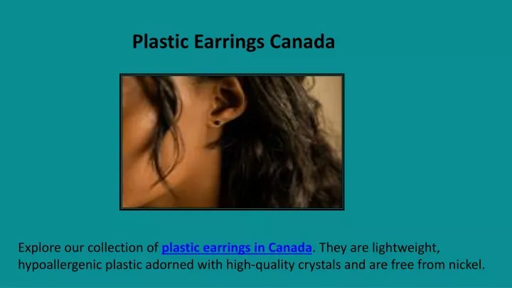 plastic earrings canada