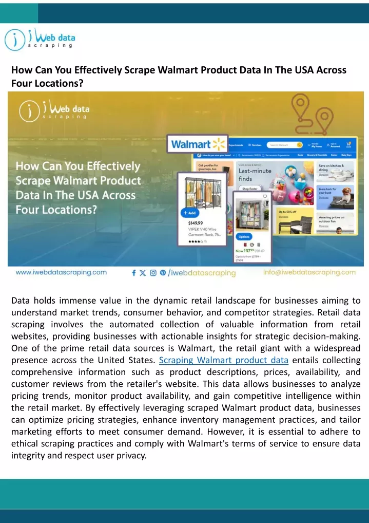 how can you effectively scrape walmart product