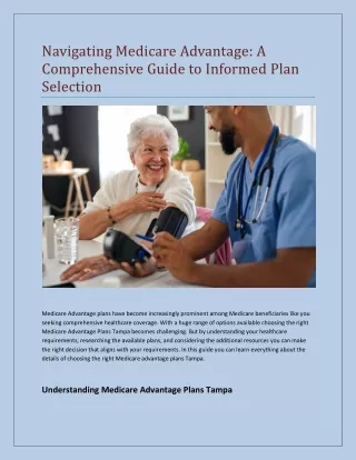 Navigating Medicare Advantage: A Comprehensive Guide to Informed Plan Selection
