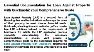 essential documentation for loan against property with quickrashi your comprehensive guide