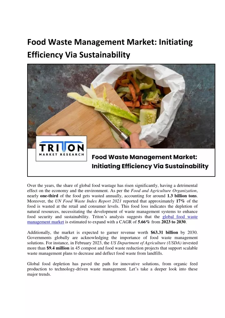 food waste management market initiating