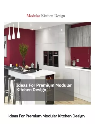Ideas For Premium Modular Kitchen Design
