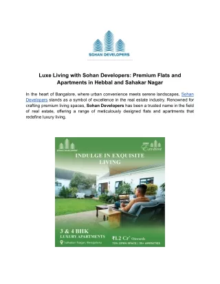 Luxe Living with Sohan Developers_ Premium Flats and Apartments in Hebbal and Sahakar Nagar (1)