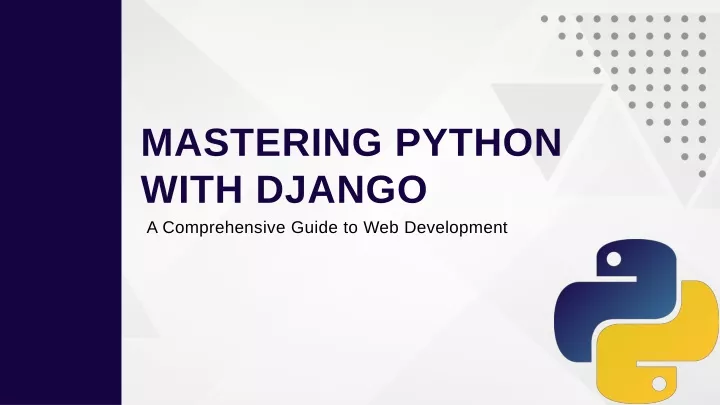 mastering python with django