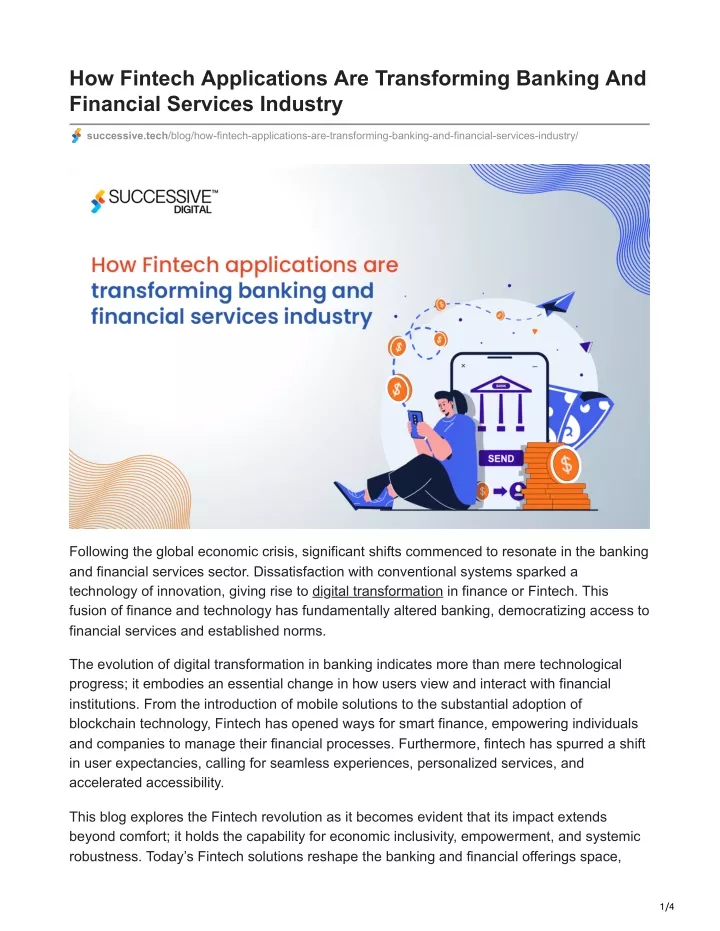 how fintech applications are transforming banking