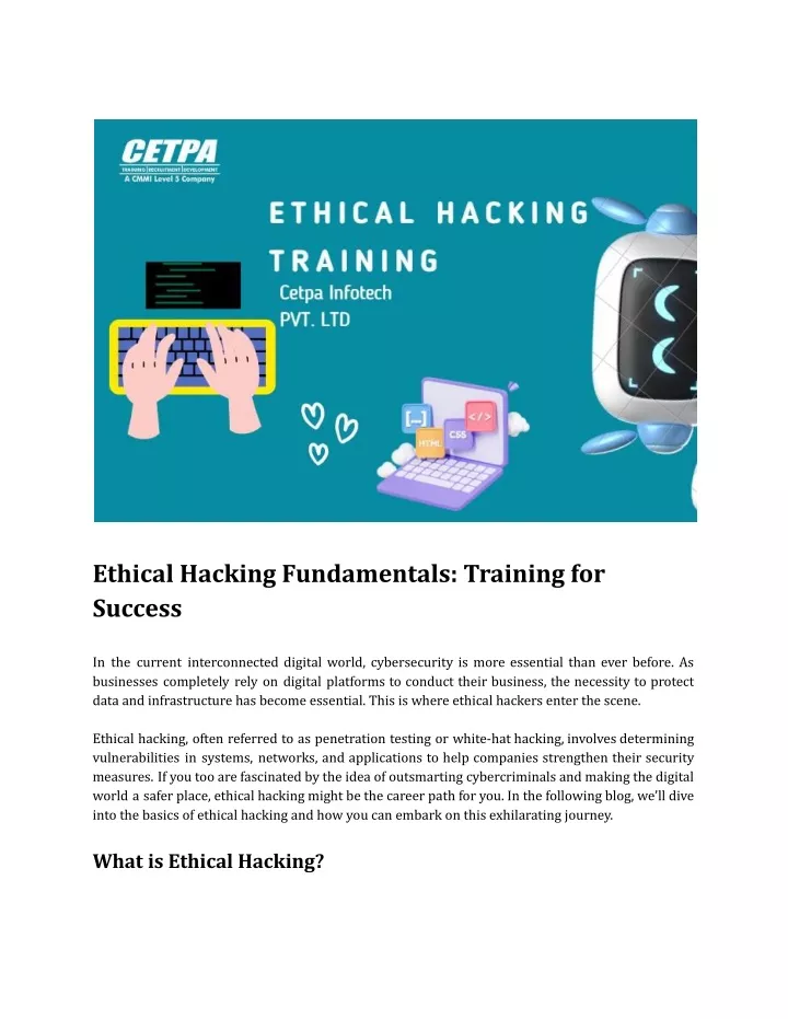 ethical hacking fundamentals training for success