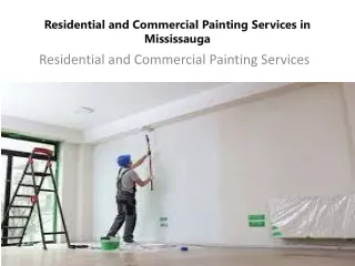 Residential and Commercial Painting Services in Mississauga