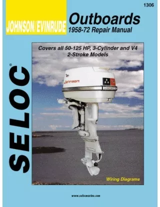1958 Johnson Evinrude Outboard 50hp-125hp Service Repair Manual