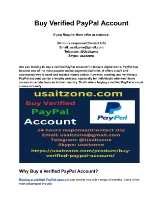 Buy Verified PayPal Account