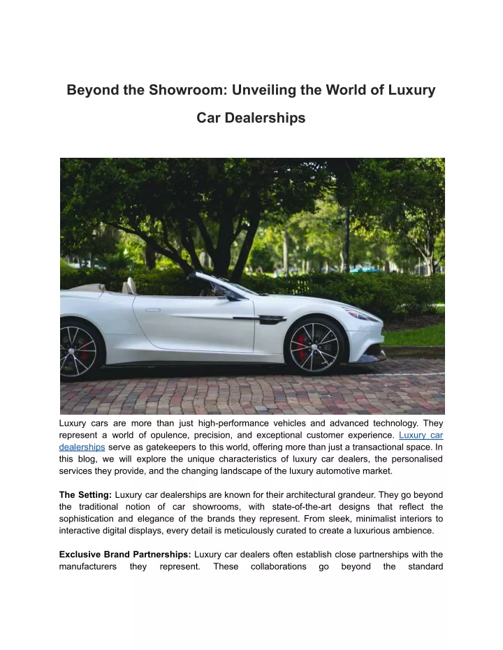 beyond the showroom unveiling the world of luxury