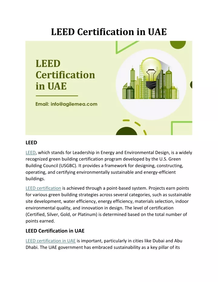 leed certification in uae