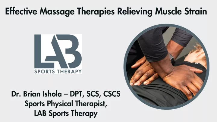 effective massage therapies relieving muscle