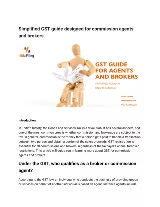 A SIMPLIFIED GUIDE DESIGNED FOR GST ON COMMISSION AGENTS_BROKERS