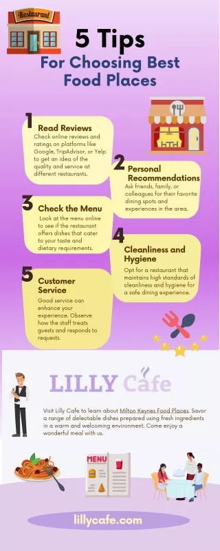 Tips for Choosing the Best Food Places by Lilly Cafe