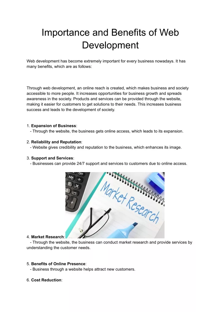 importance of web development essay