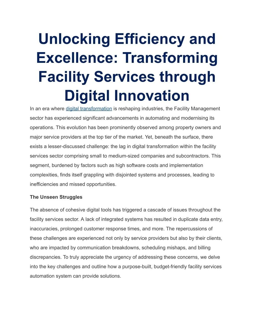 PPT - Unlocking Efficiency and Excellence_ Transforming Facility ...