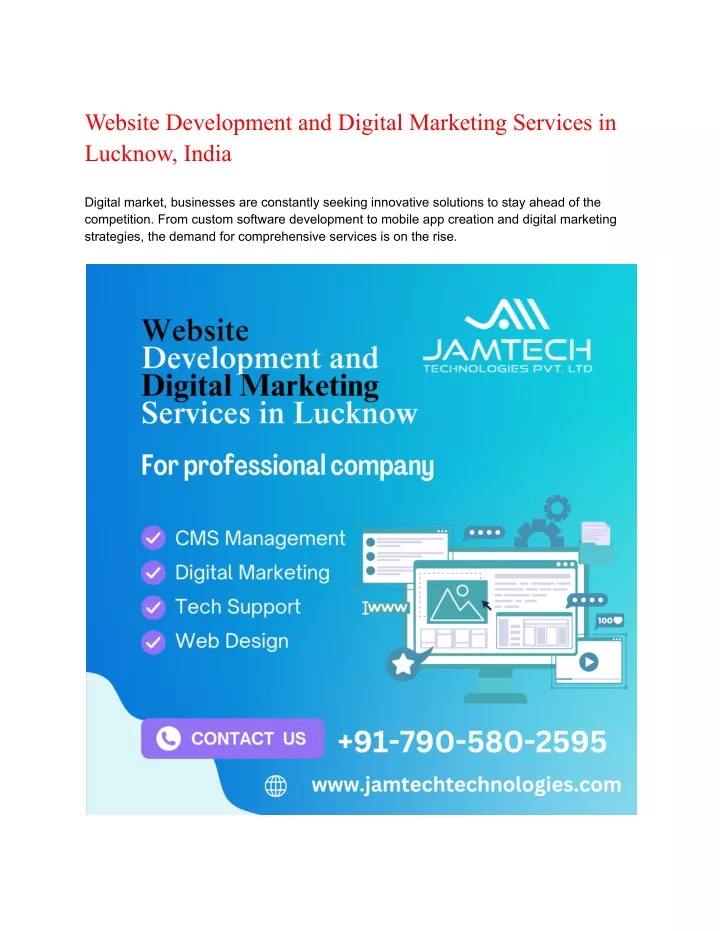 website development and digital marketing
