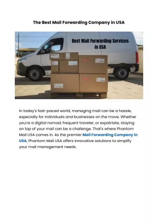 the best mail forwarding company in usa