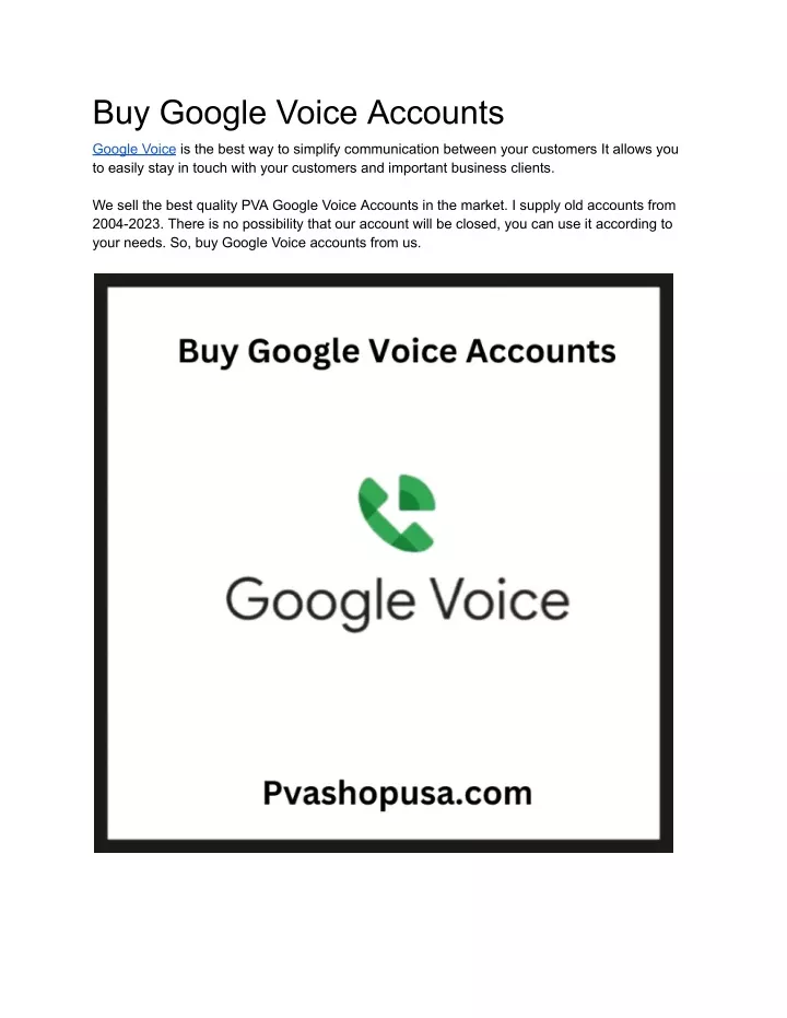 buy google voice accounts