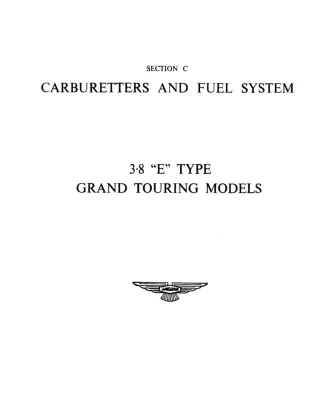 1961 JAGUAR 3.8 SERIES 1 Service Repair Manual