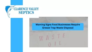 Warning Signs Food Businesses Require Grease Trap Waste Disposal