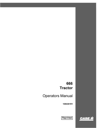 Case IH 666 Tractor Operator’s Manual Instant Download (Publication No.1084361R1)