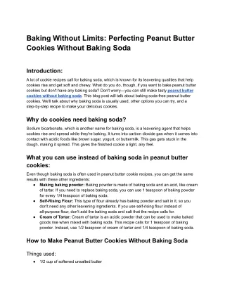 Baking Without Limits_ Perfecting Peanut Butter Cookies Without Baking Soda - Google Docs