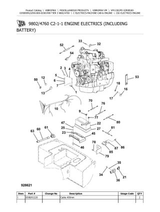 JCB VM115DPD TIER 3 VIBROMAX Parts Catalogue Manual (Serial Number 02901000-02901999)